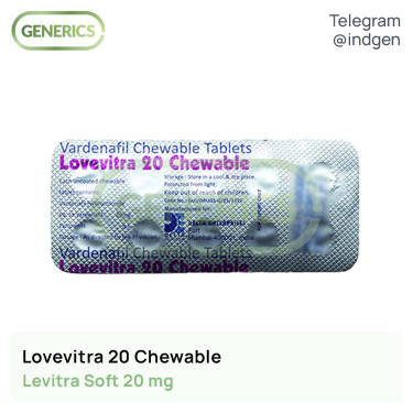 Левітра LOVEVITRA 20 CHEWABLE купити ціна відгуки інструкції