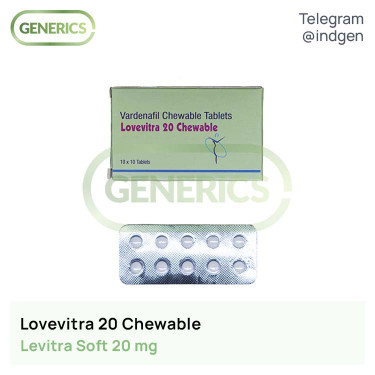 Левітра LOVEVITRA 20 CHEWABLE купити ціна відгуки інструкції