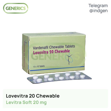 Левітра LOVEVITRA 20 CHEWABLE купити ціна відгуки інструкції